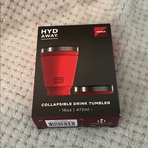 HydAway Red Collapsible 16oz Drink Tumbler